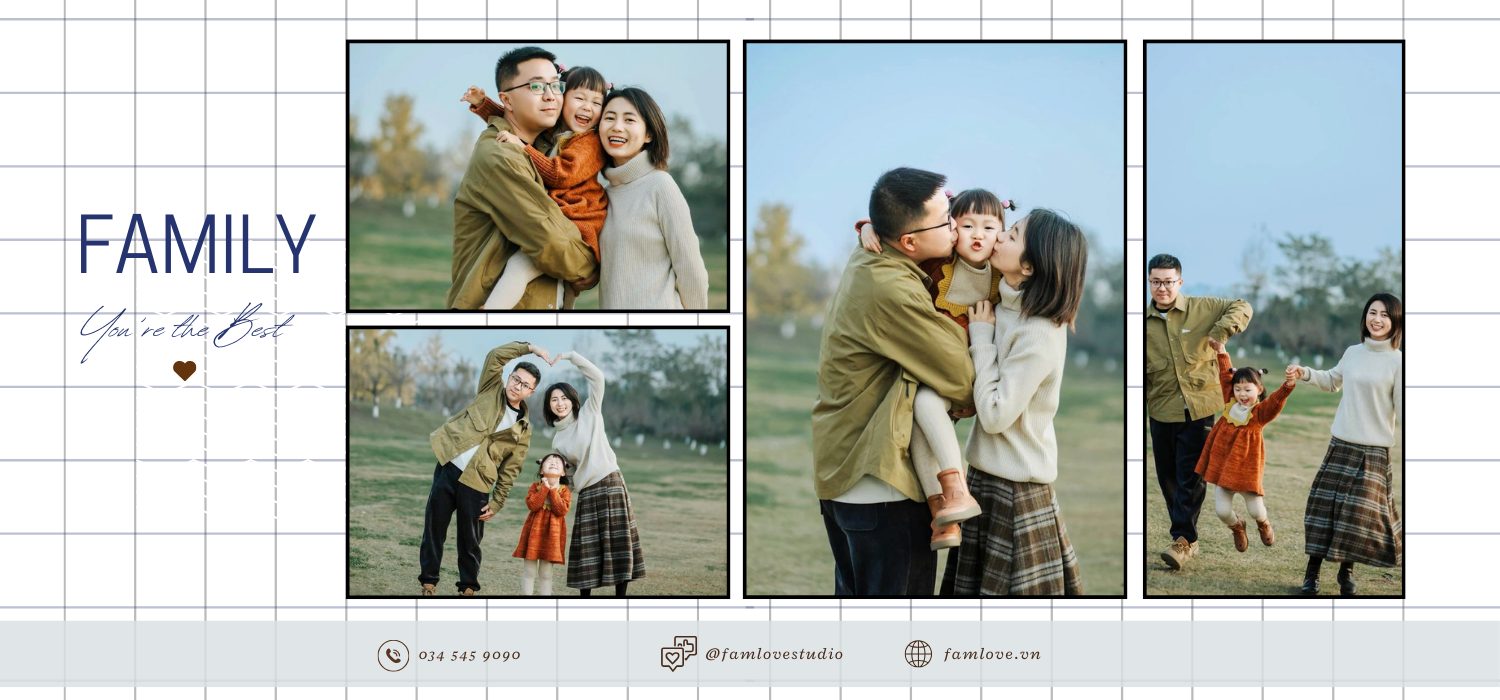 chụp ảnh gia đình 3 người đẹp