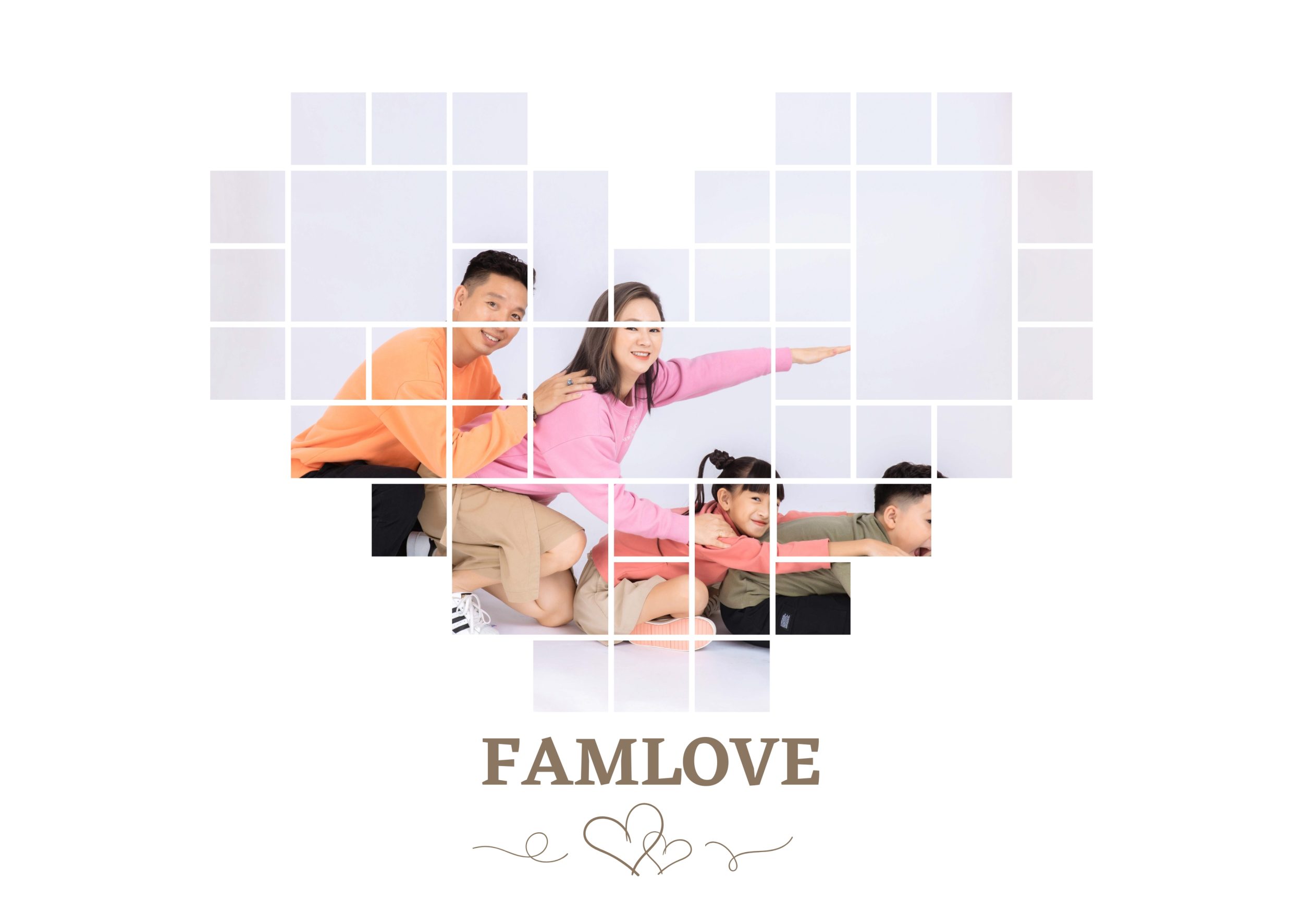 chụp hình gia đình phong cách hàn quốc