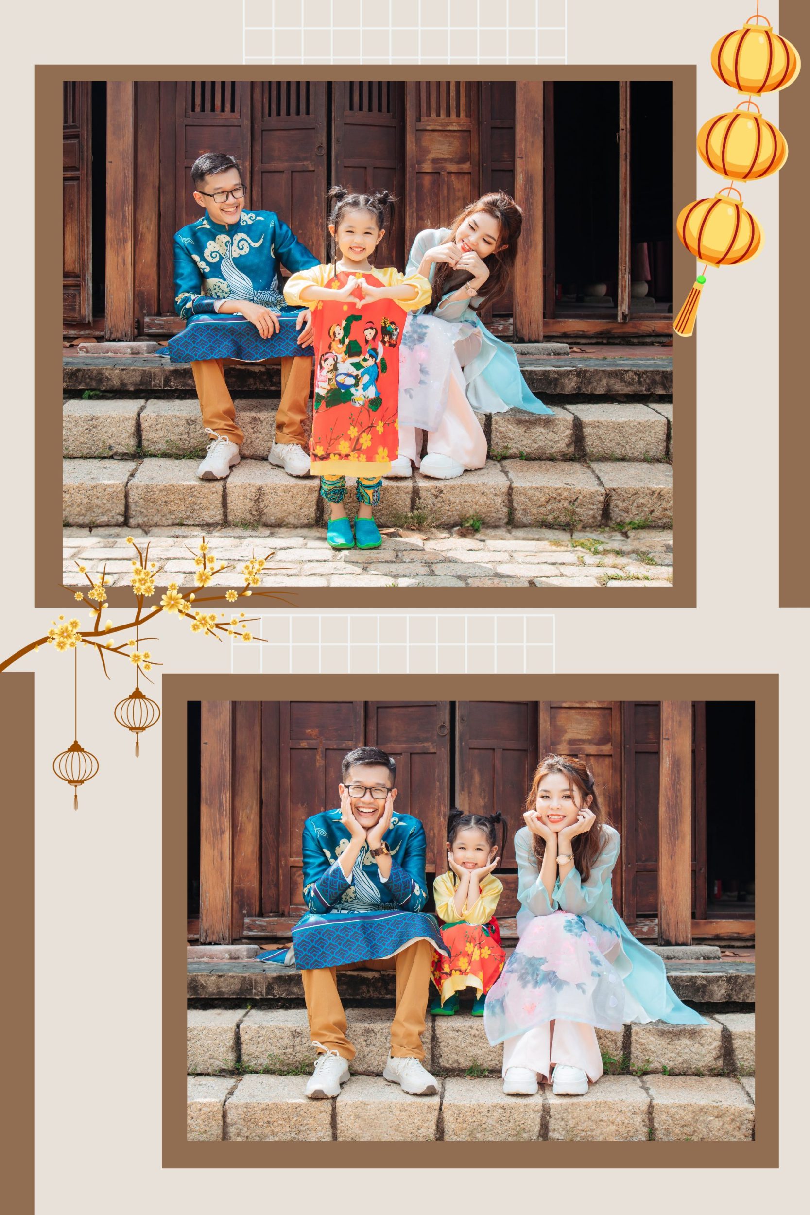 concept chụp ảnh tết gia đình