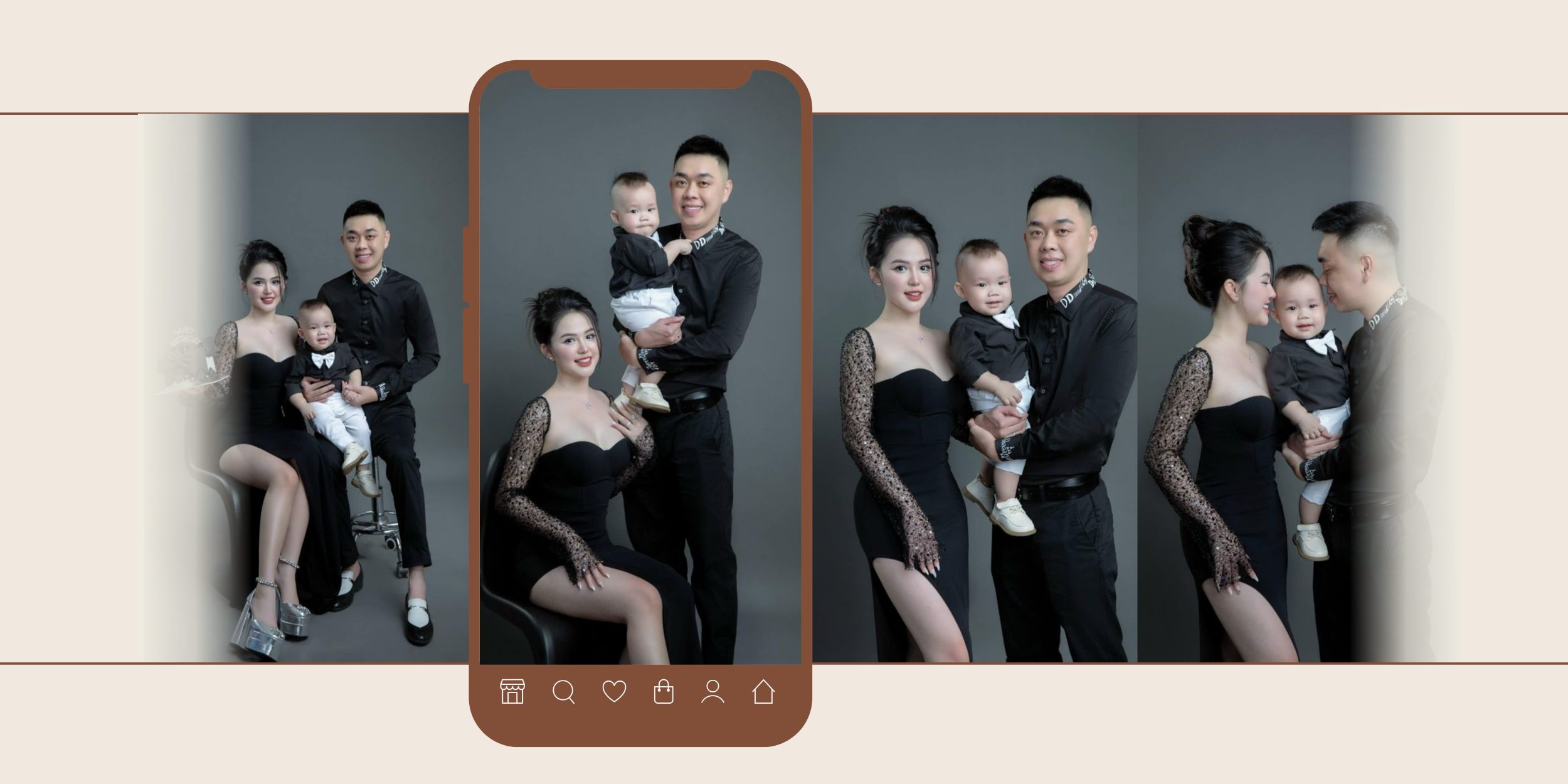 chụp ảnh thôi nôi gia đình