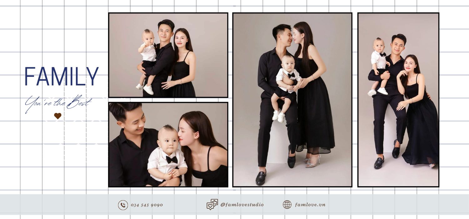 chụp ảnh gia đình 3 người ngoại cảnh