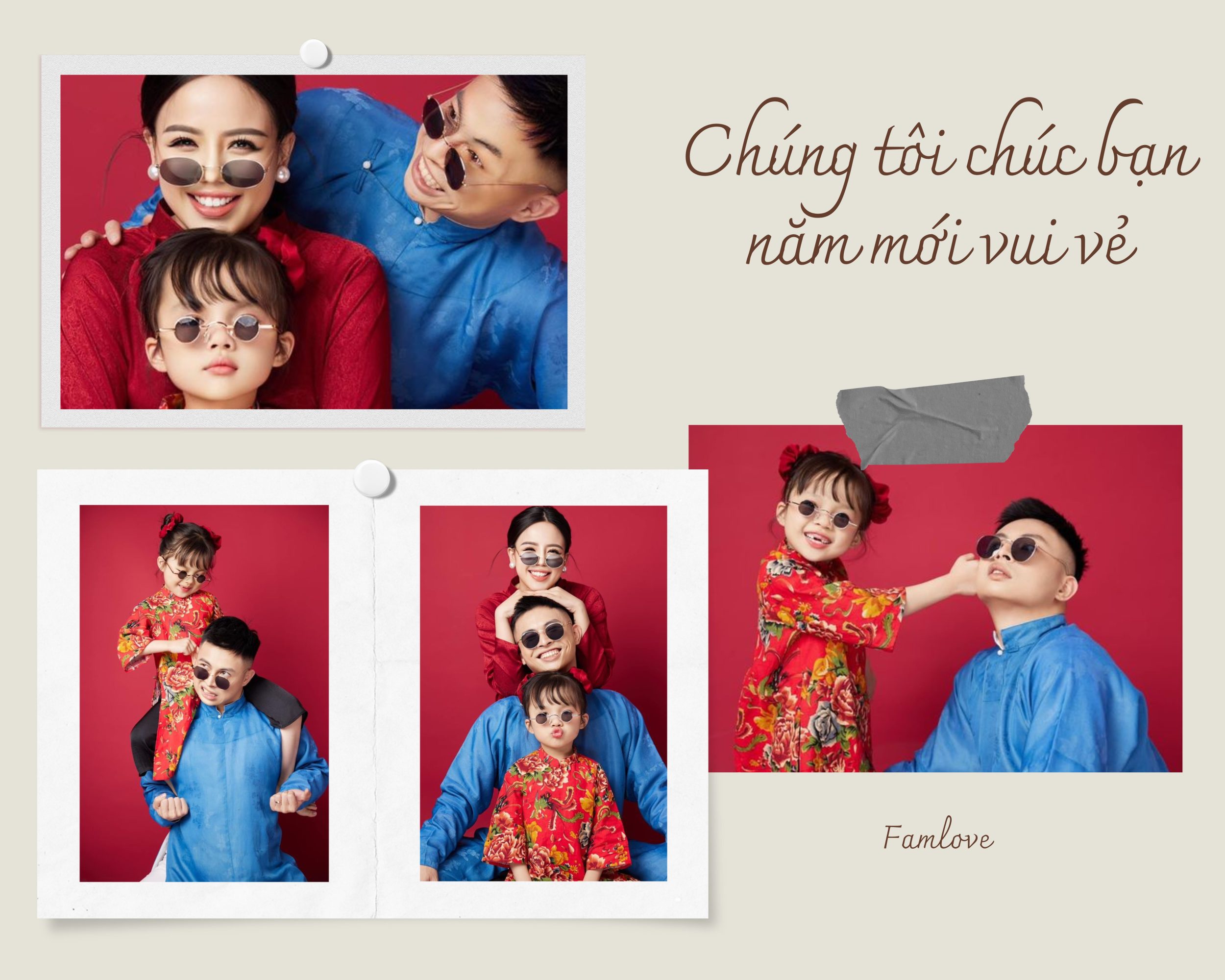 chụp hình gia đình ngày tết