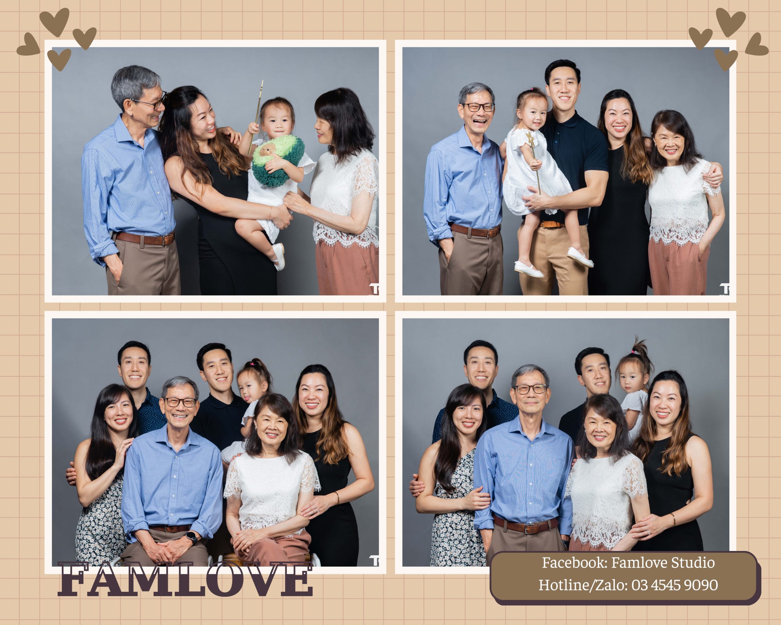 chụp hình gia đình studio