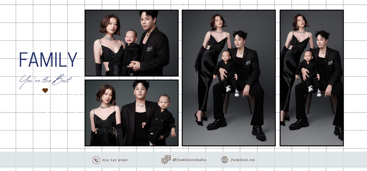 ảnh gia đình 3 người chất