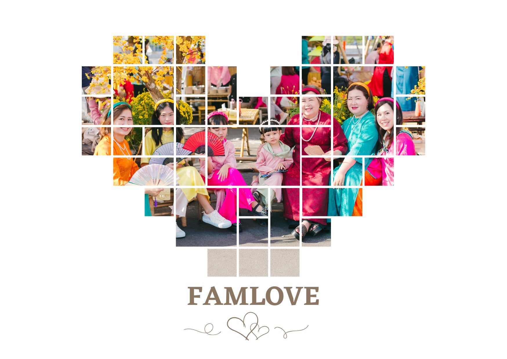 chụp hình gia đình tết