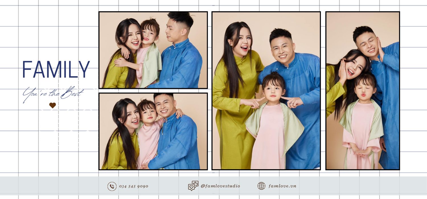 chụp ảnh gia đình 3 người