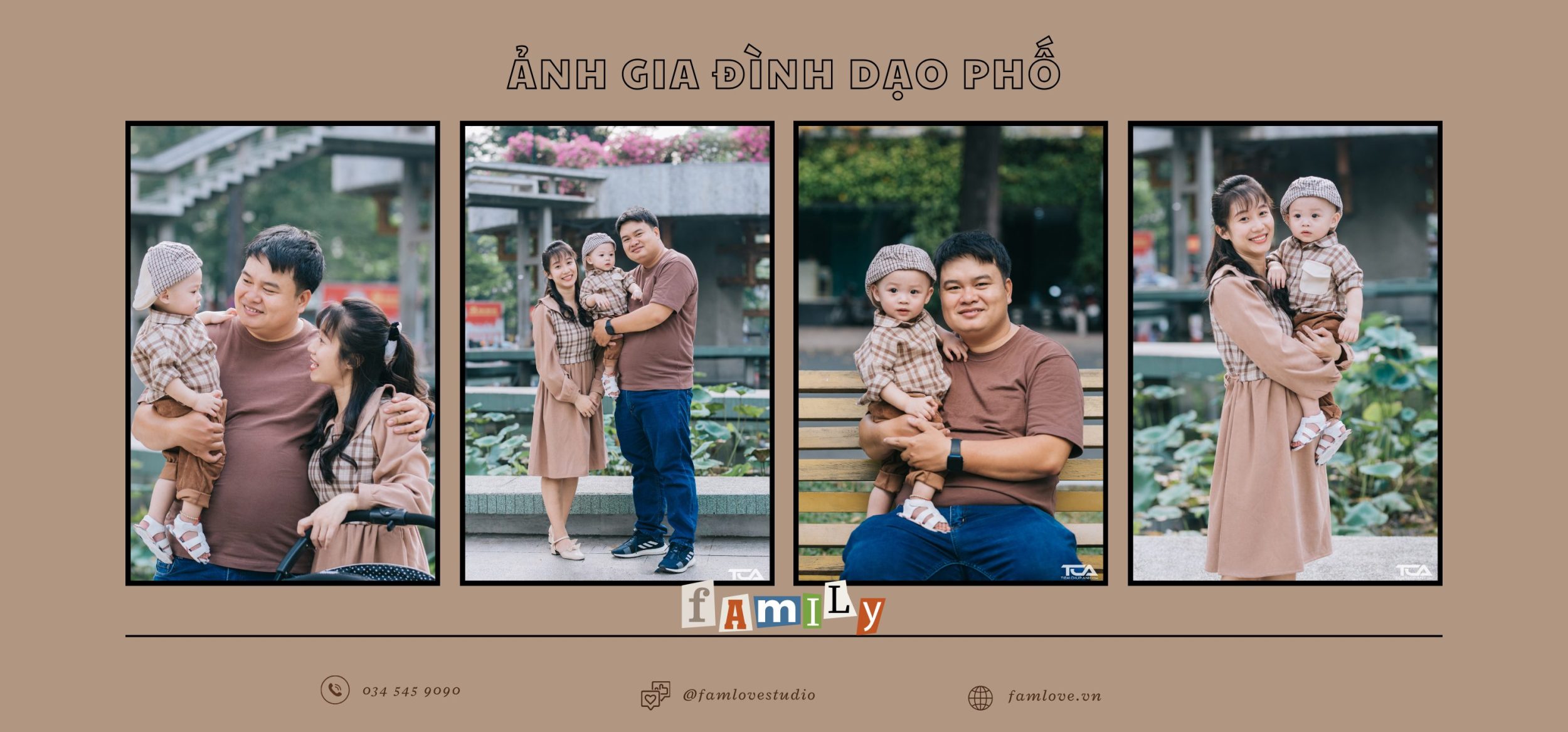 hình chụp gia đình 3 người