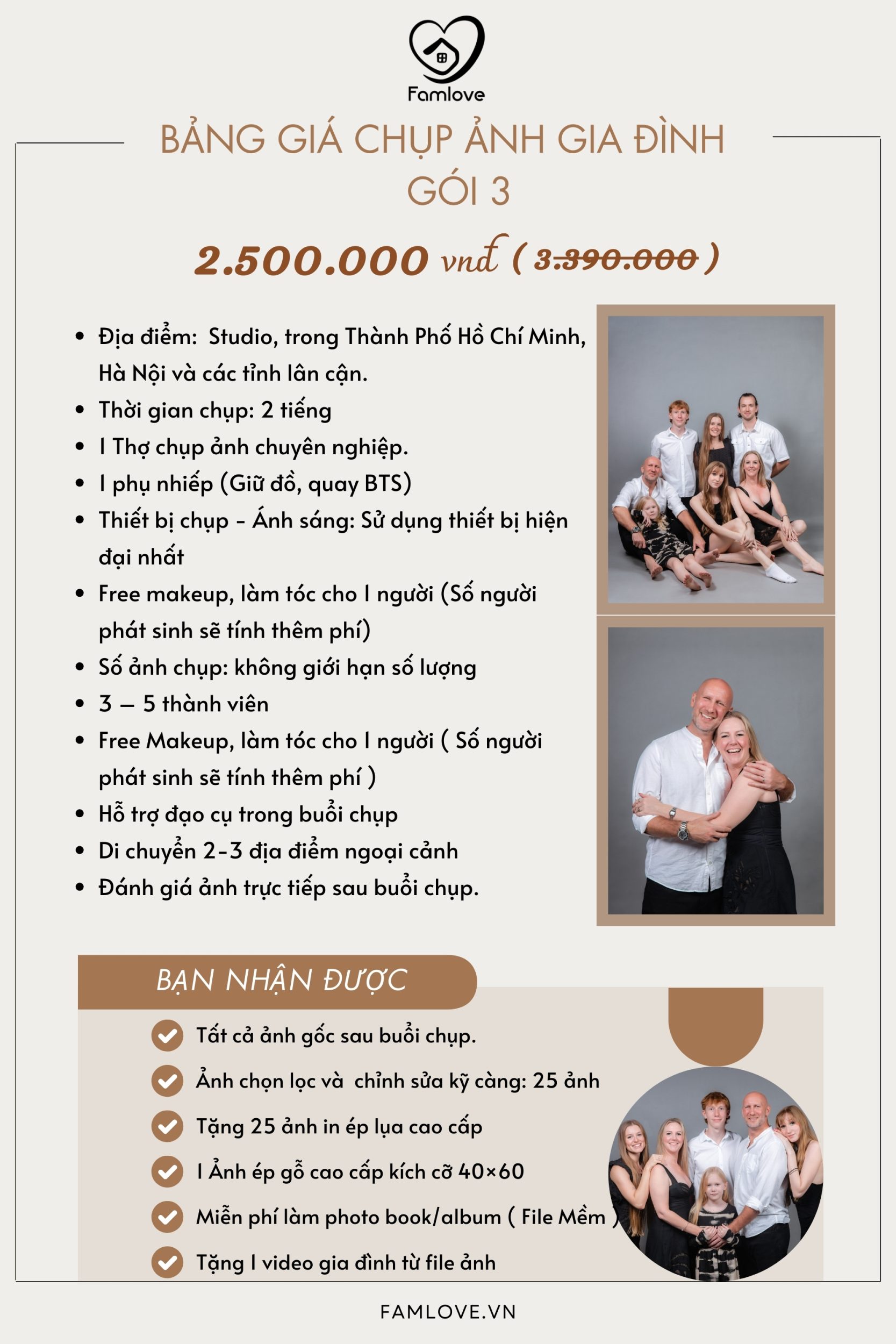 Bảng giá chụp ảnh gia đình 6 người đẹp