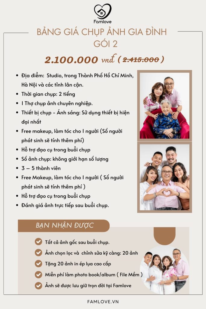 chụp ảnh gia đình 3 thế hệ