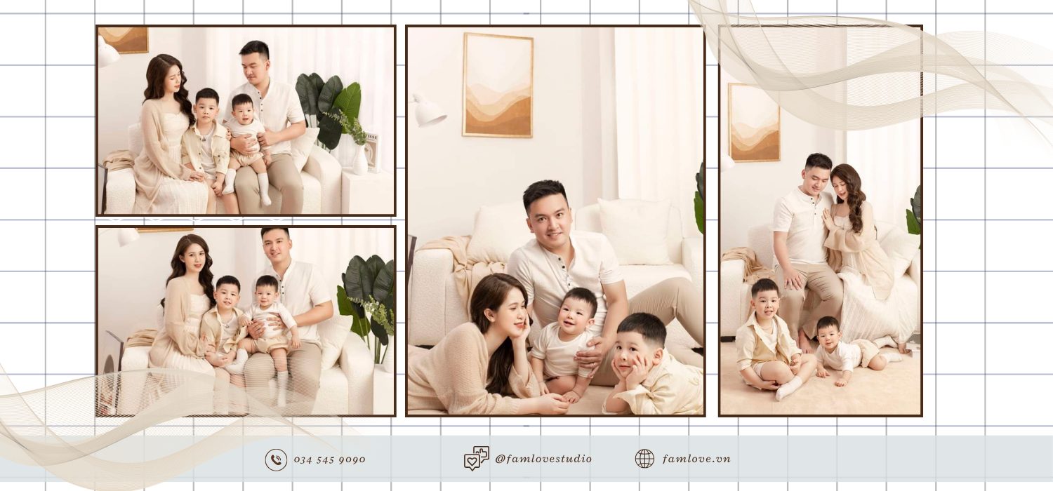 chụp hình gia đình kiểu hàn quốc