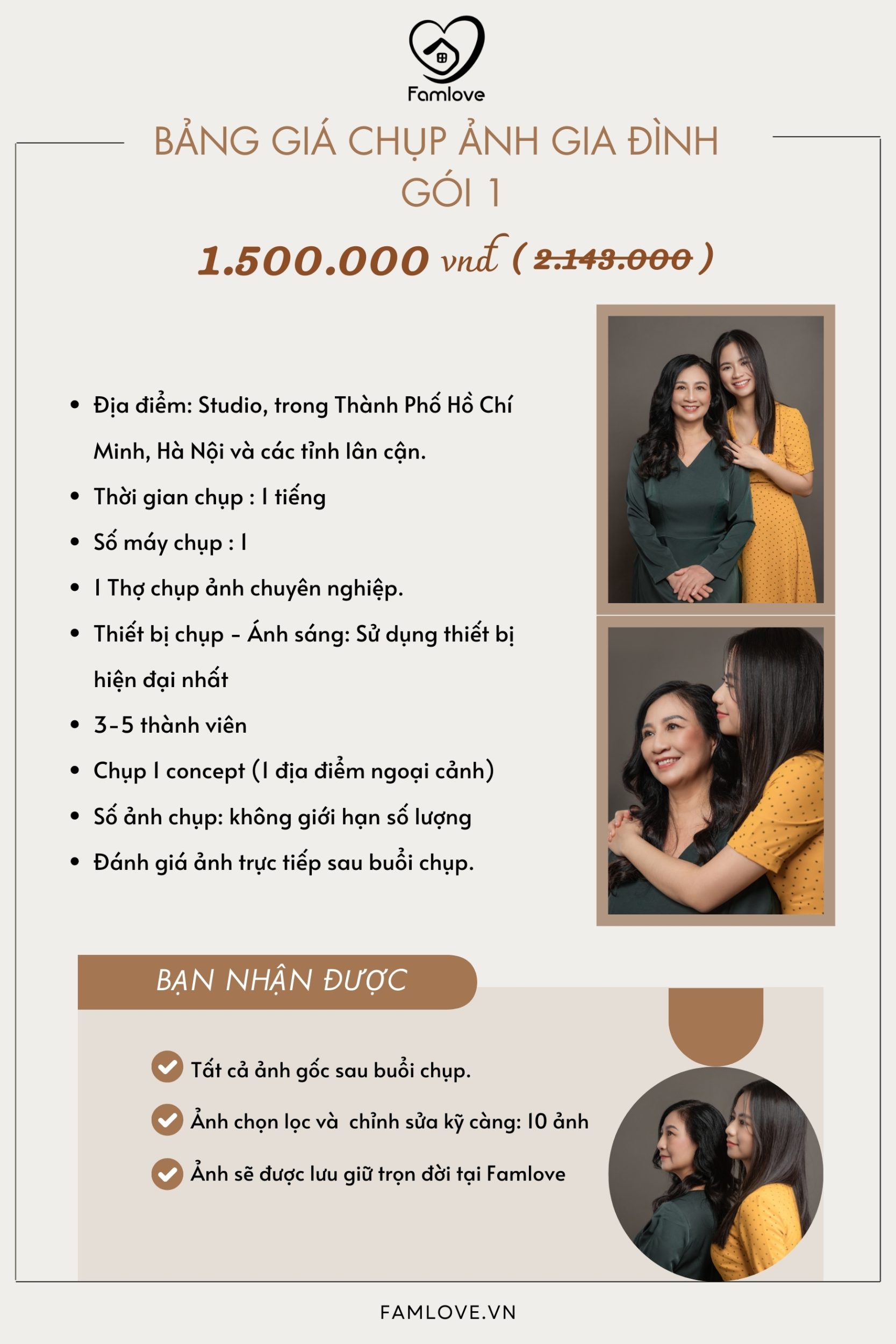 chụp hình gia đình tại studio