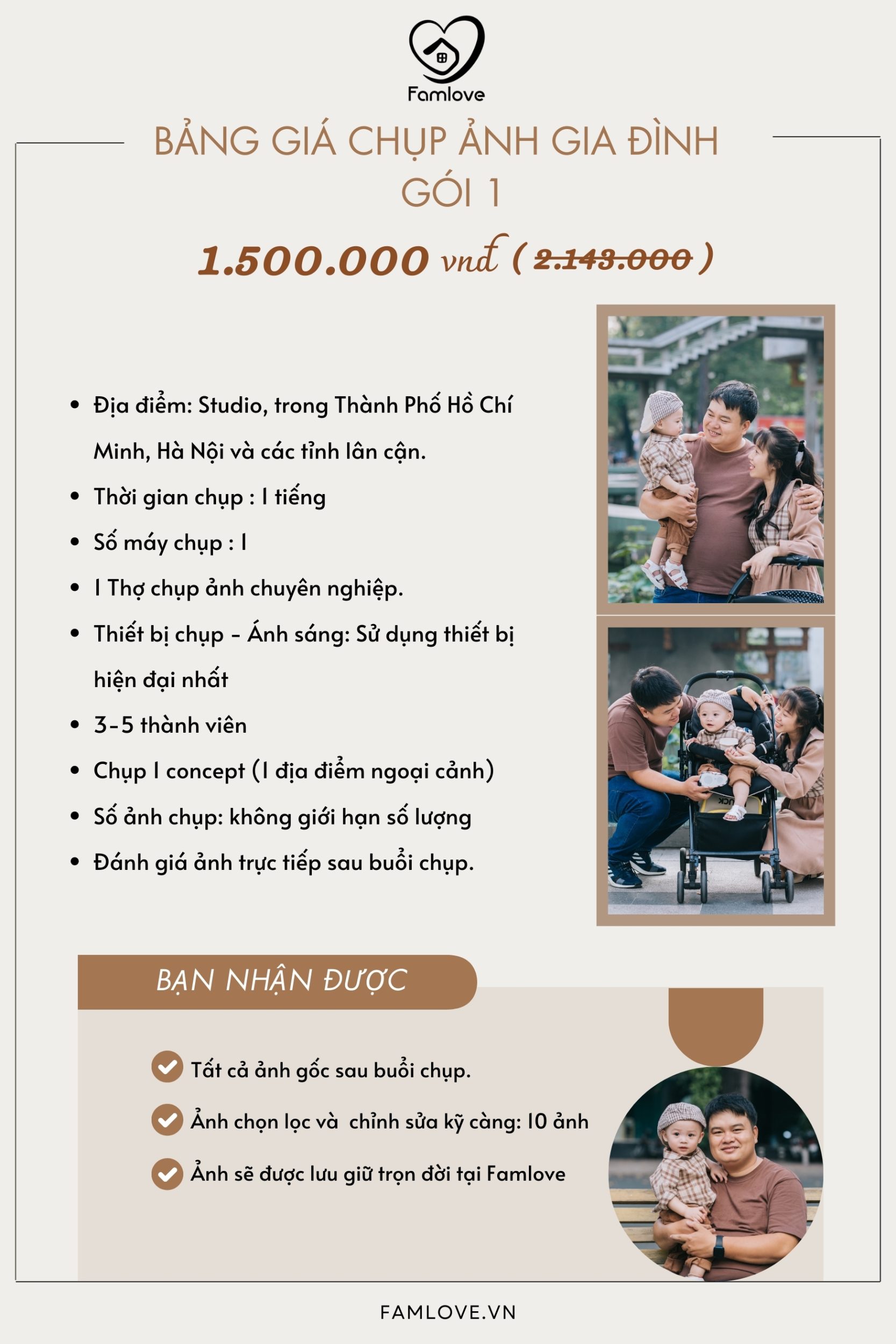 concept chụp ảnh gia đình 3 người đẹp