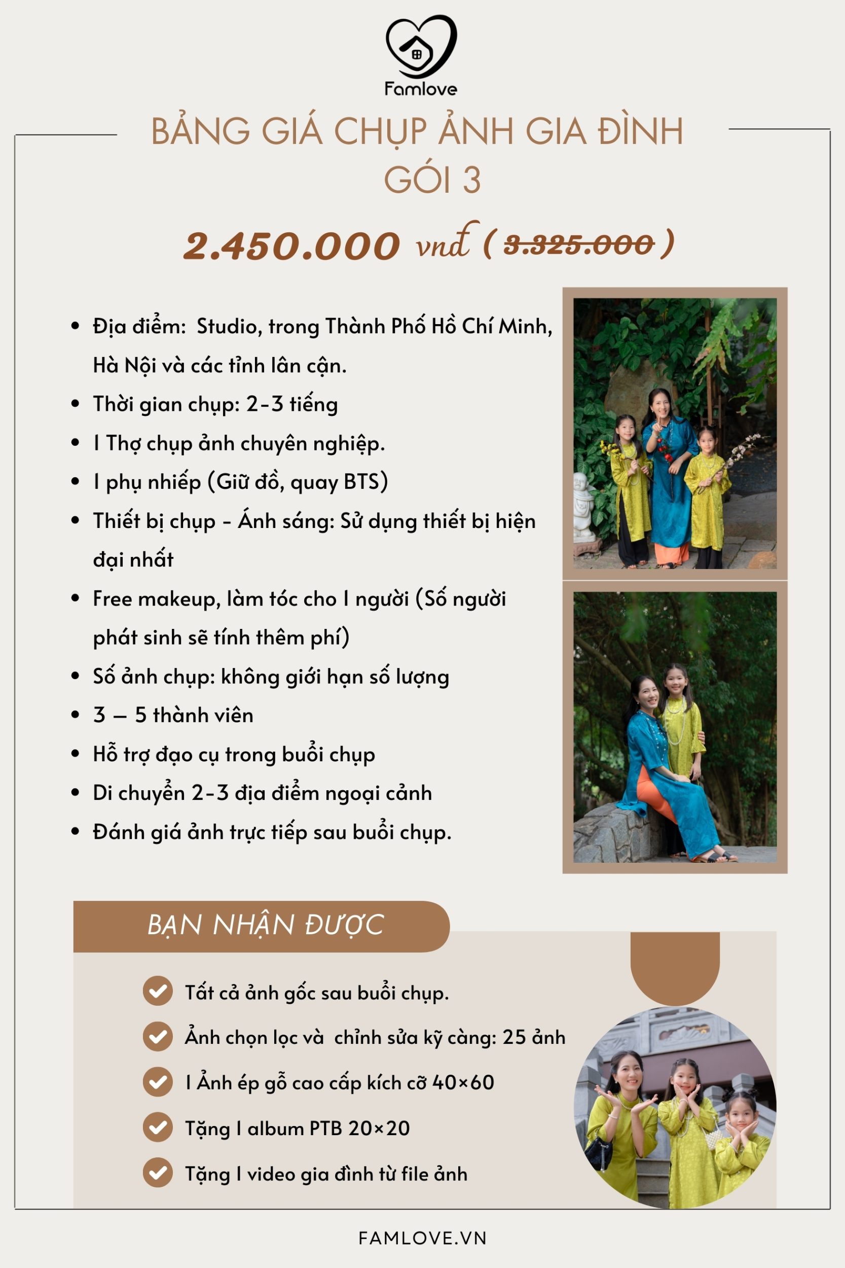 concept chụp ảnh gia đình 3 người đẹp
