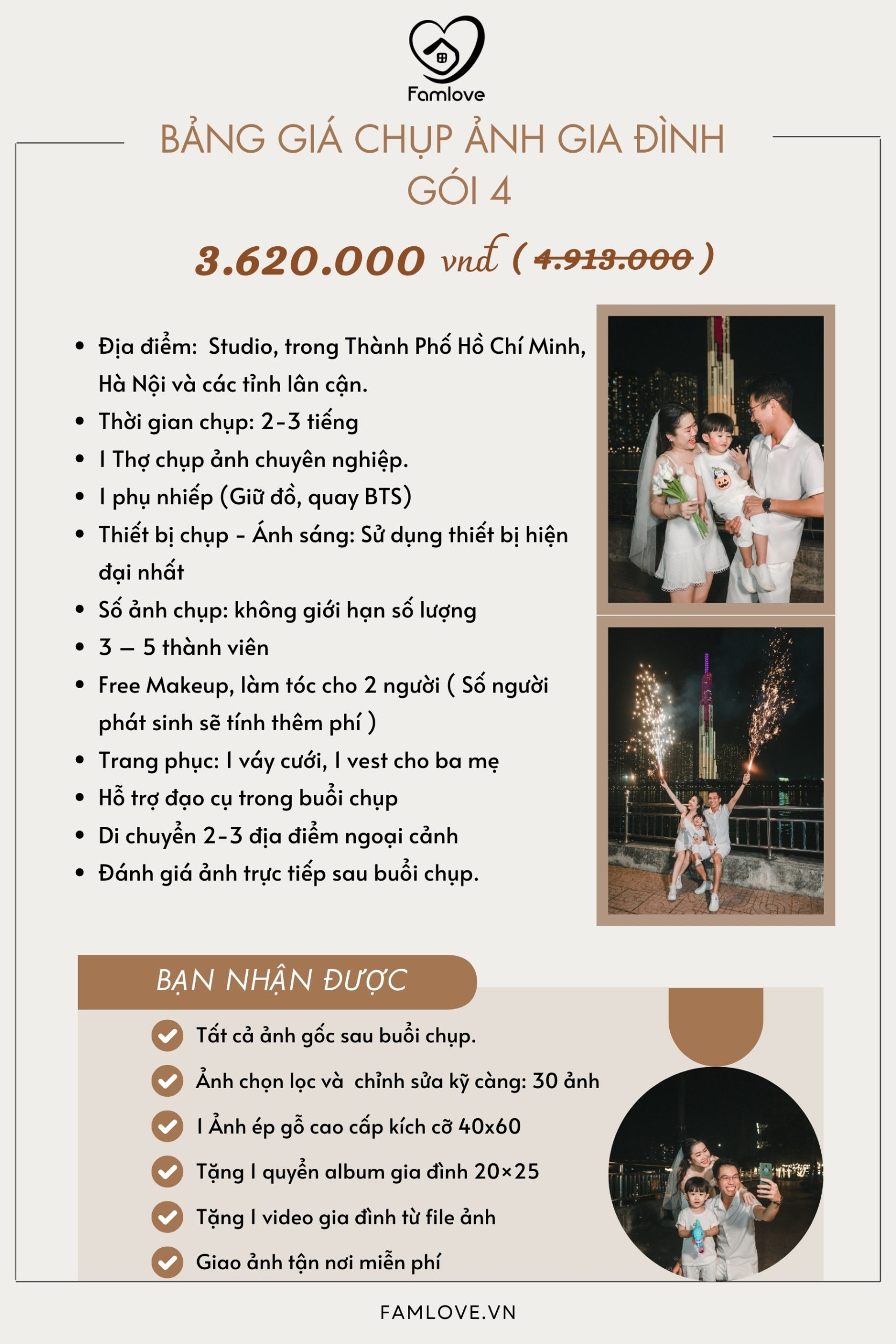 concept chụp ảnh gia đình 3 người đẹp